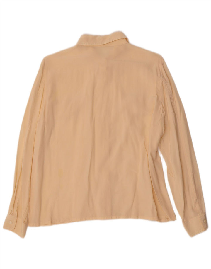 Vintage γυναικείο πουκάμισο μπλούζα UK 16 Large Beige