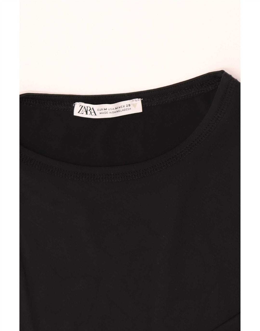 Zara Γυναικείο T-Shirt Top UK 12 Medium Black