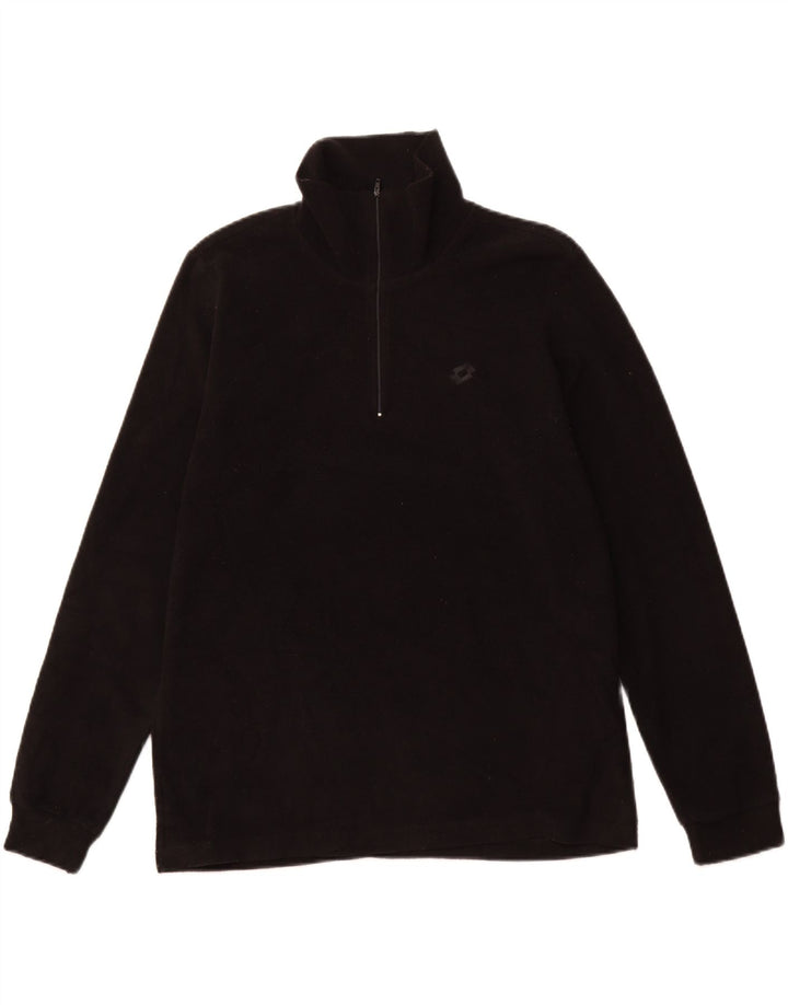 LOTTO Ανδρικό φερμουάρ με λαιμόκοψη Fleece, μεγάλο μαύρο πολυεστέρα