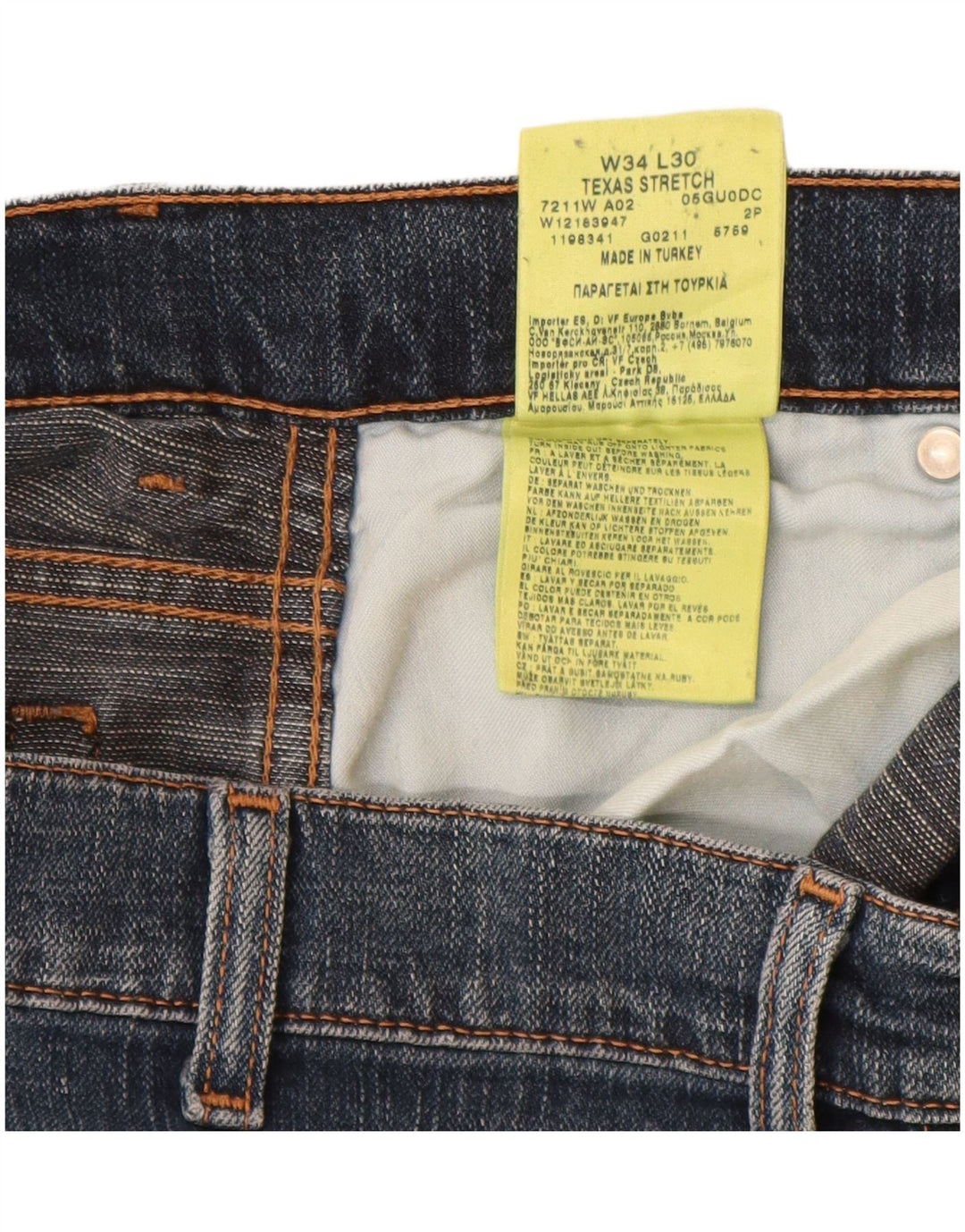 Ανδρικό τζιν ίσιο WRANGLER Texas Stretch W34 L30 Μπλε βαμβακερό