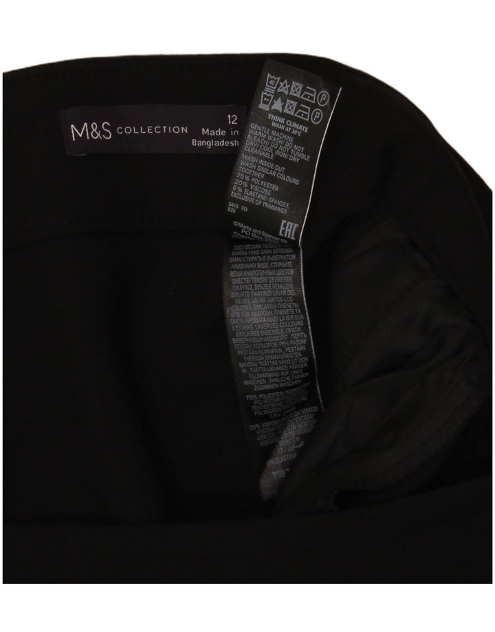 Marks & Spencer Γυναικεία φούστα A-Line UK 12 Medium W30 Black Polyester