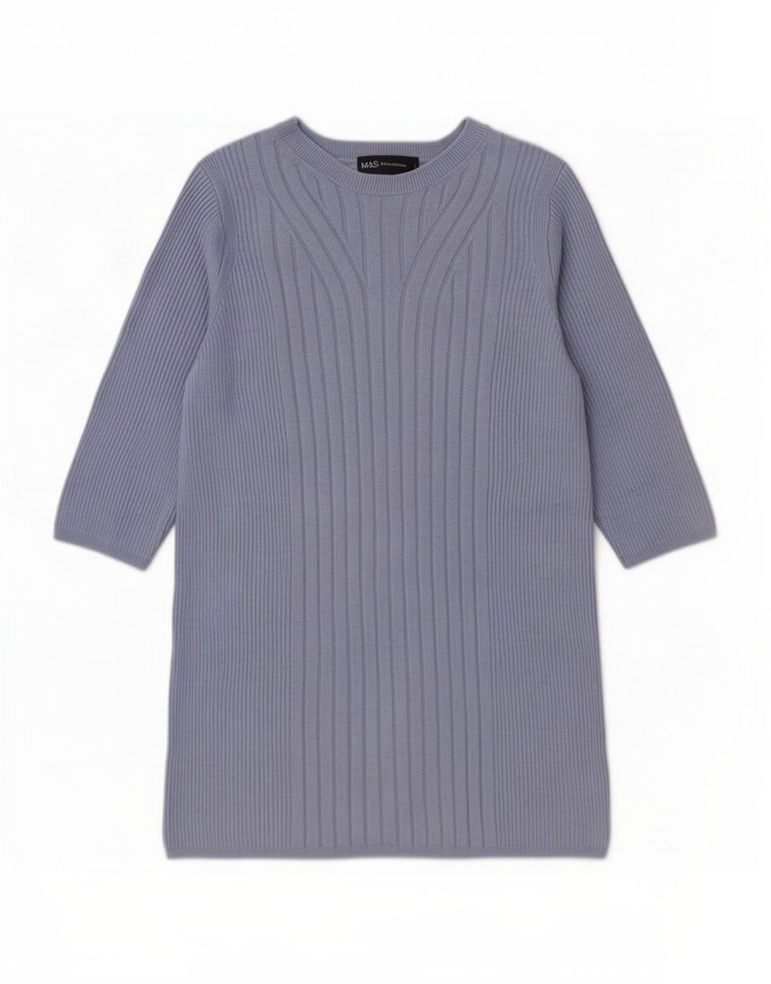Marks & Spencer Γυναικείο πουλόβερ με λαιμόκοψη UK 12 Medium Blue
