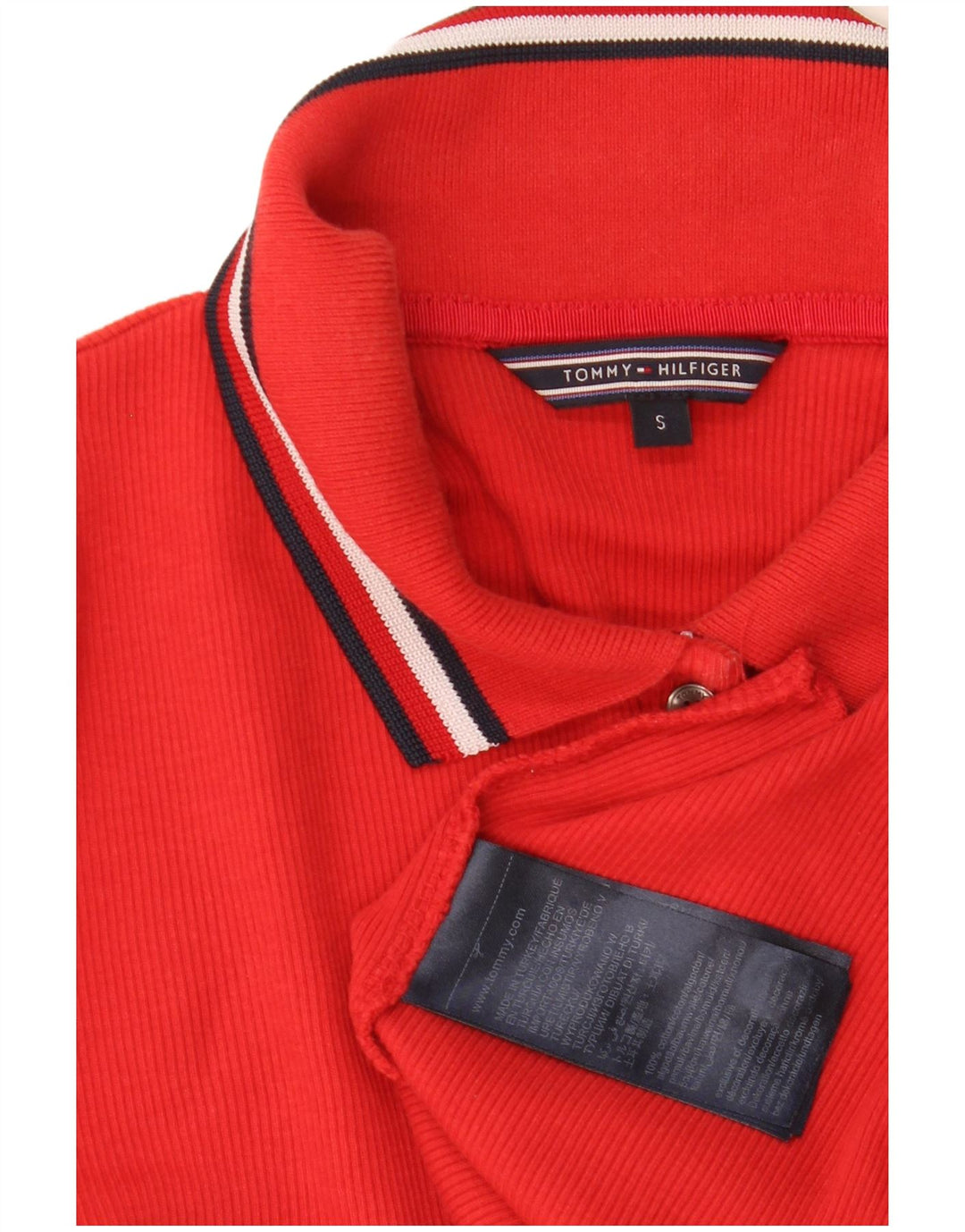 Tommy Hilfiger γυναικείο μπλουζάκι πόλο UK 8 Small Red