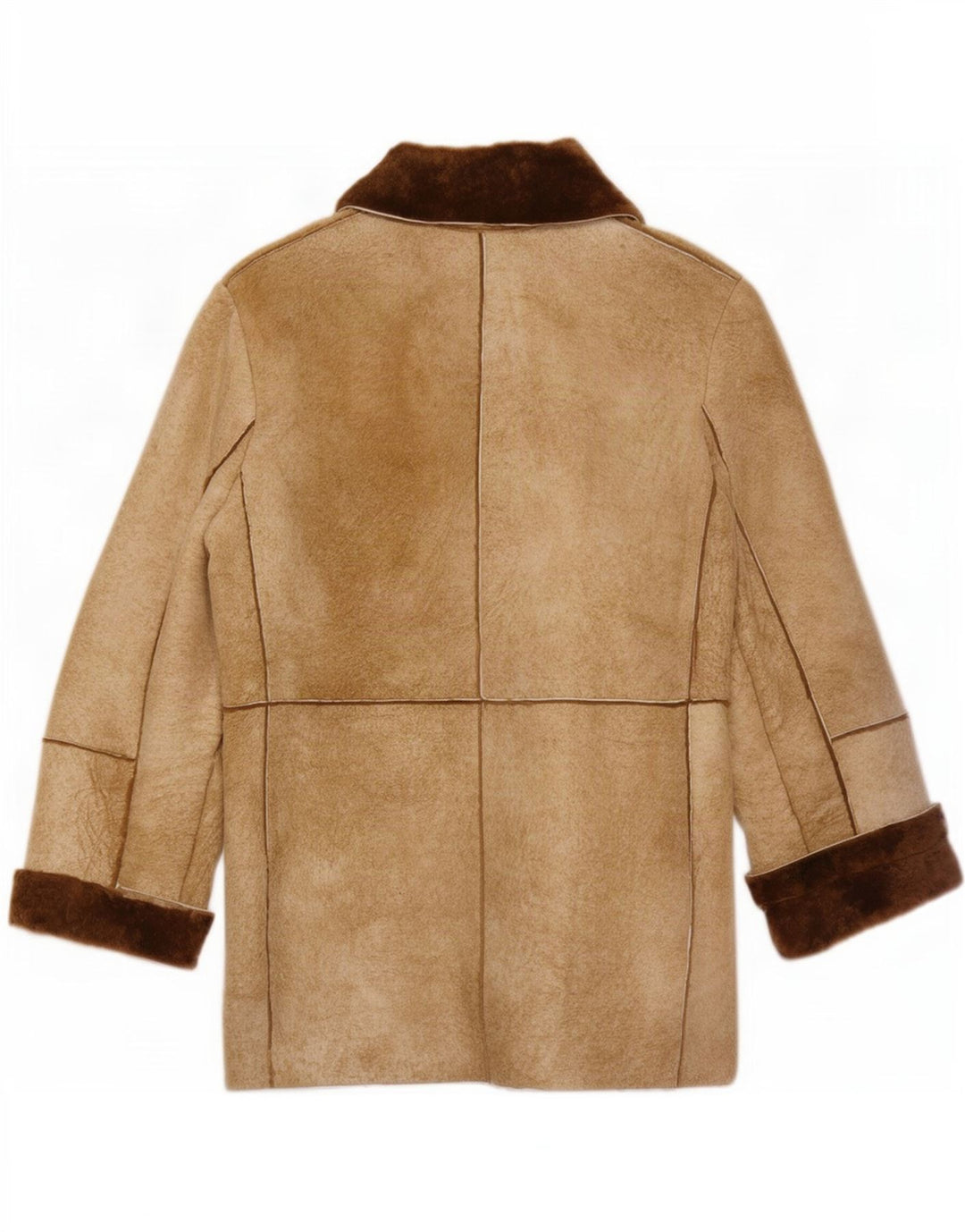 Vintage Γυναικείο Shearling Jacket UK 14 Medium Brown
