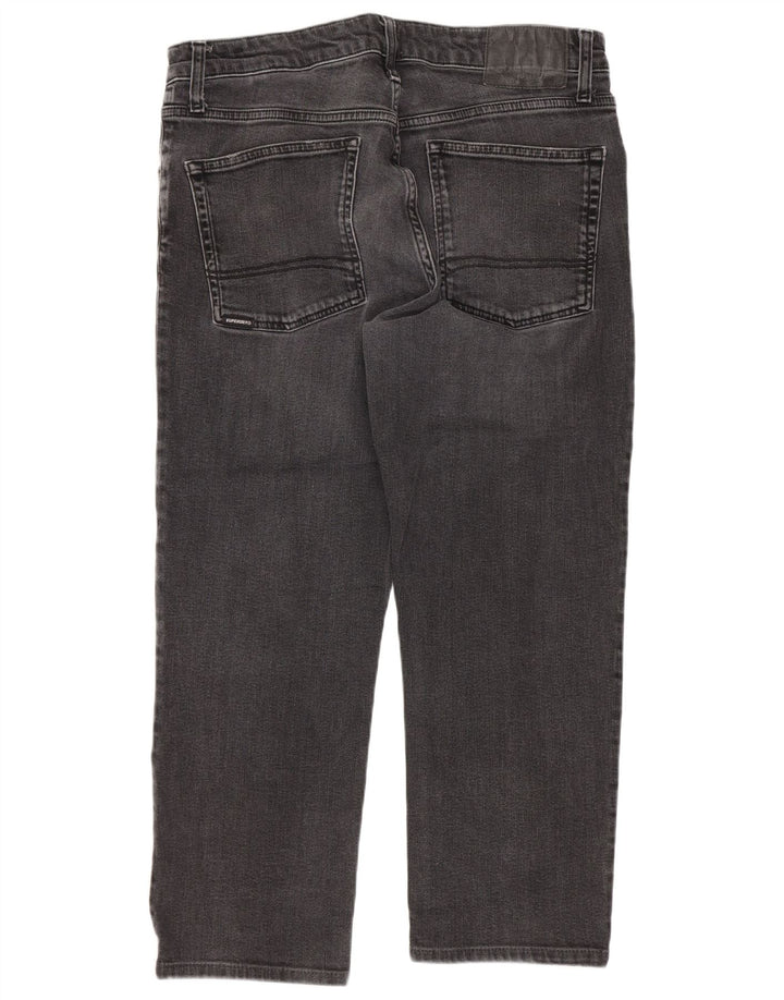 Superdry Ανδρικό Cropped Jeans W34 L24 Μαύρο βαμβακερό