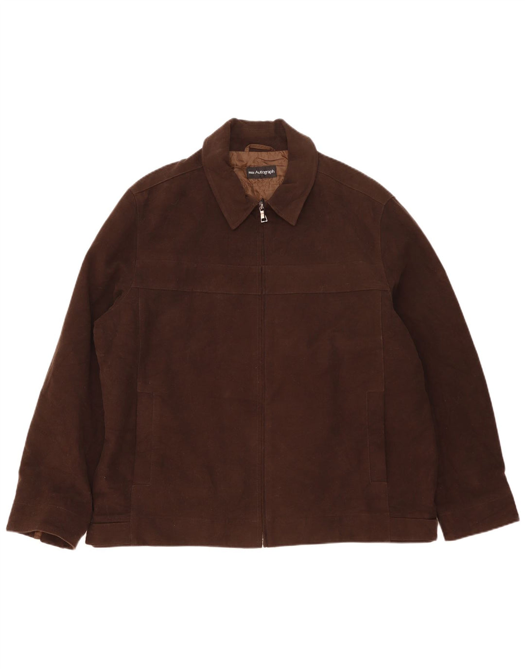 Marks & Spencer Ανδρικό μπουφάν Autograph Bomber UK 42 XL Καφέ βαμβακερό