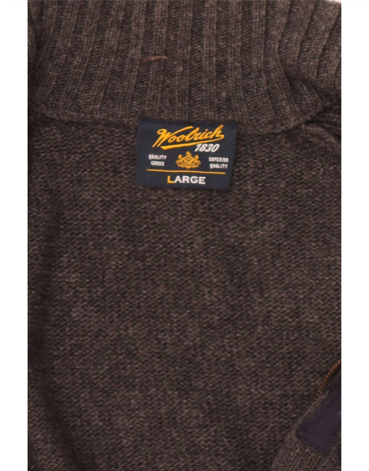 Ανδρικό πουλόβερ Woolrich Graphic Cardigan Μεγάλο Γκρι
