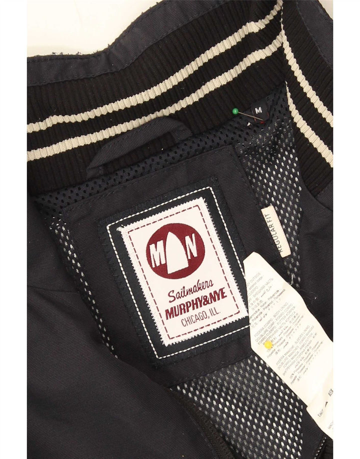 Murphy & Nye Mens Bomber Jacket UK 38 Medium Navy Blue Polyester