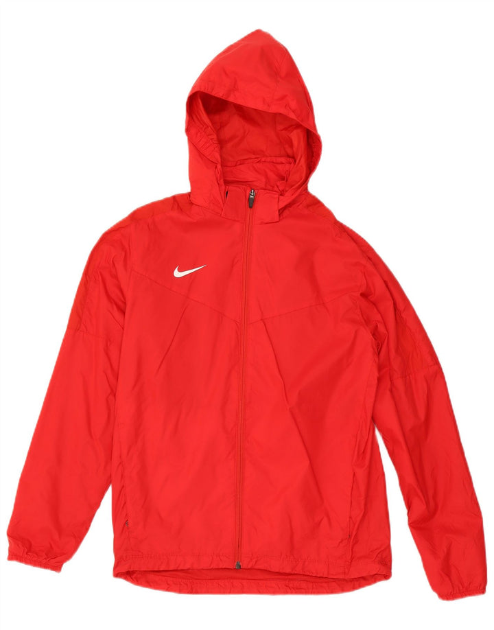 Μπουφάν βροχής Nike Boys Hooded 12-13 Years Large Red Nylon