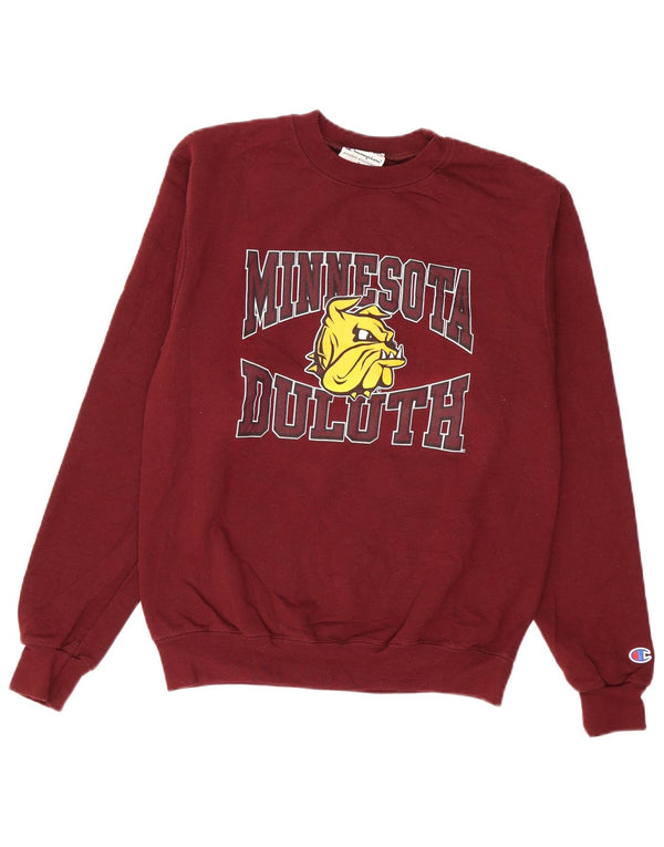 Champion Mens Minnesota Duluth Graphic Φούτερ Jumper Small Burgundy