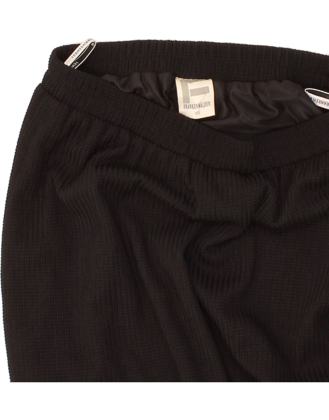 FRANKENWALDER Womens Midi Skirt EU 40 Medium W28 Black Polyester Vintage Frankenwalder and Second-Hand Frankenwalder from Messina Hembry 