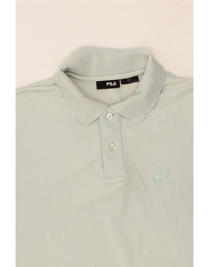 FILA Mens Polo Shirt XL Blue Cotton Vintage Fila and Second-Hand Fila from Messina Hembry 