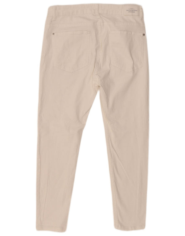 Zara Womens Distressed Skinny Jeans EU 46 XL W36 L27 Λευκό