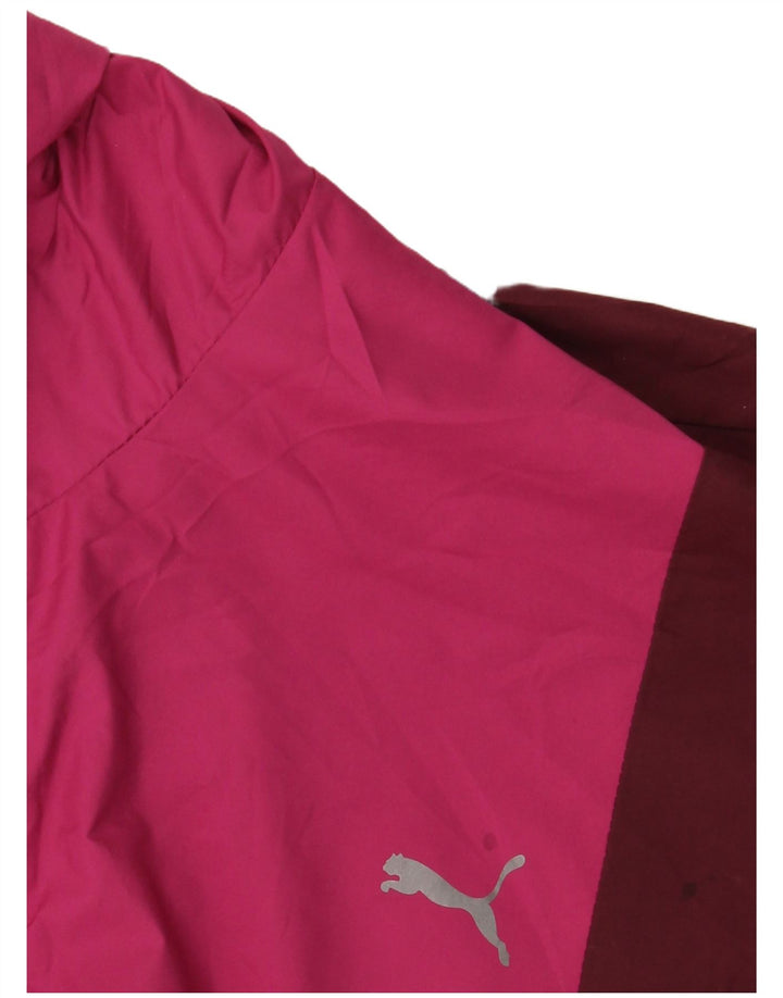 Γυναικείο μπουφάν βροχής με κουκούλα PUMA UK 10 Small Pink Colourblock