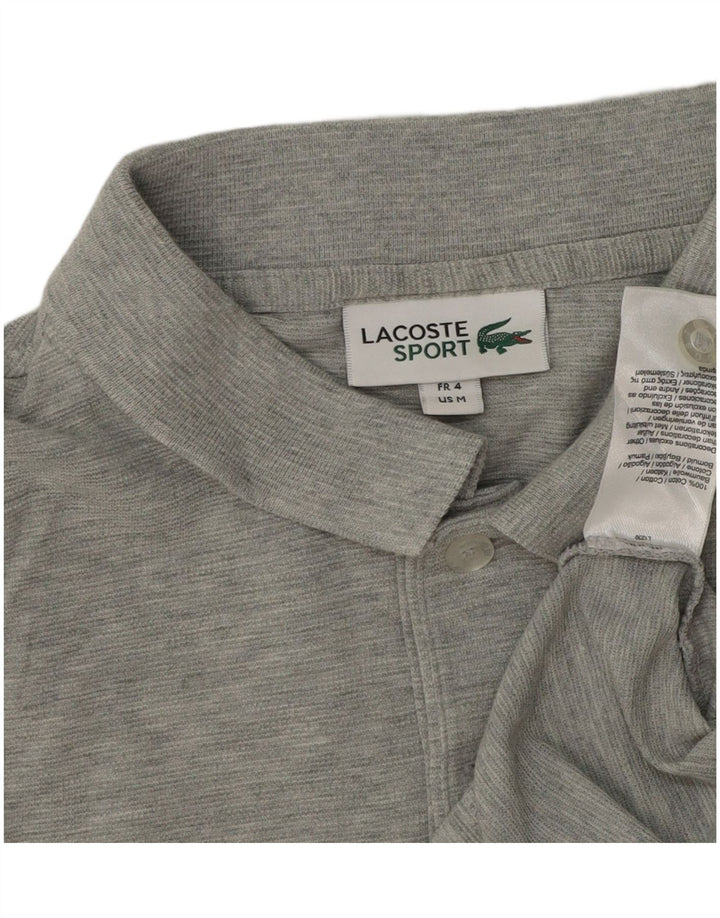 Ανδρικό πουκάμισο πόλο Lacoste, νούμερο 4, βαμβακερό μεσαίο γκρι