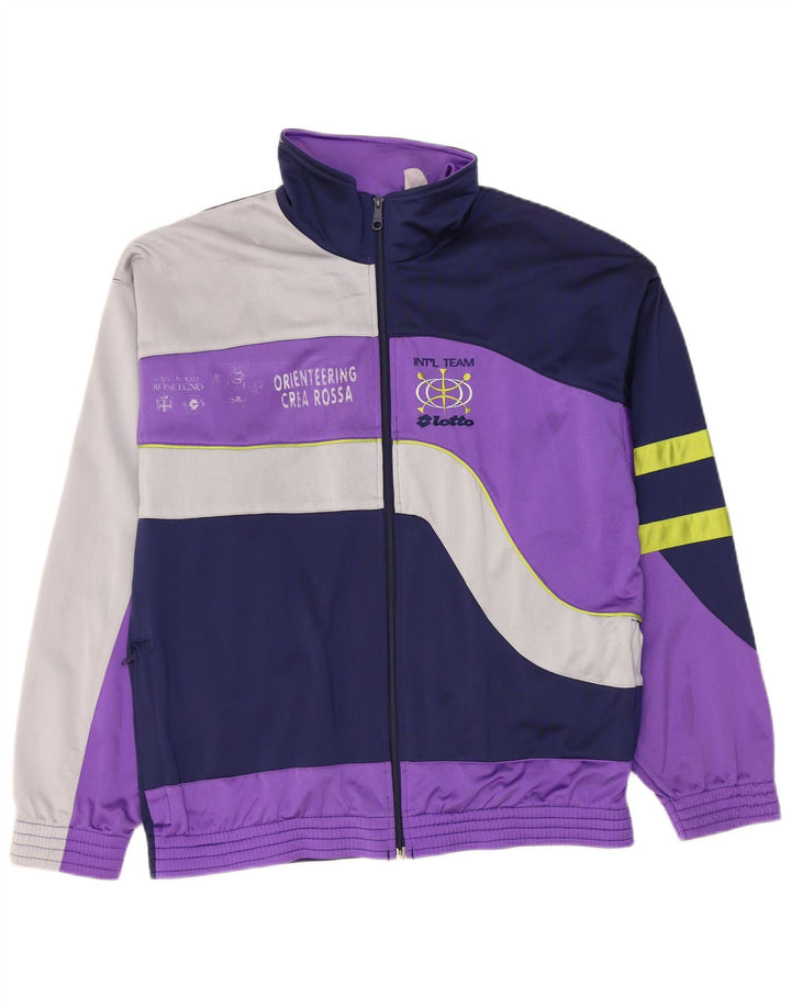 Ανδρική φόρμα γραφικών Lotto Top Jacket Μεγάλο μπλε Navy Colourblock