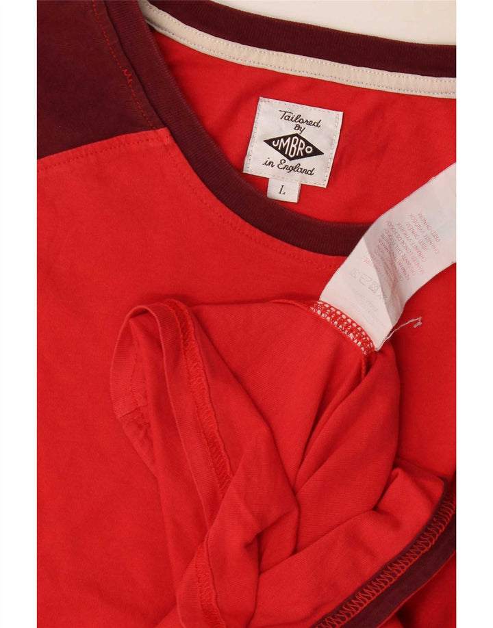 Ανδρικό T-Shirt Umbro Top Large Red Colourblock