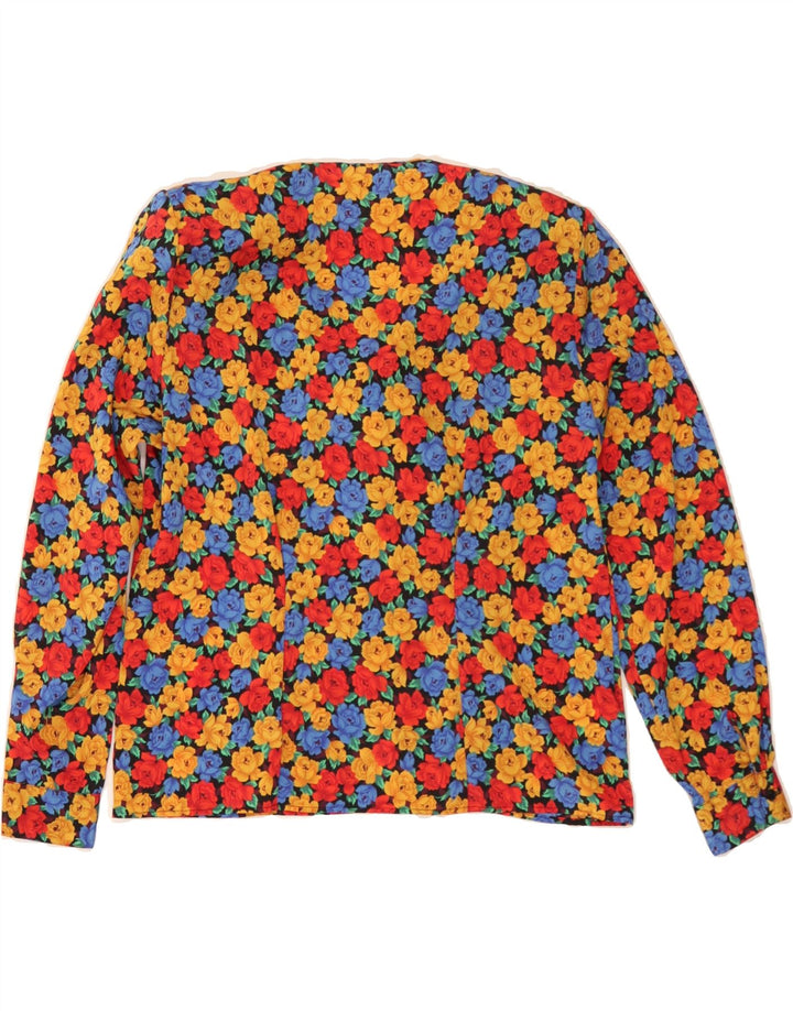 ST MICHAEL Womens Front Tie Shirt Blouse UK 14 Medium Multicoloured Floral Vintage St Michael and Second-Hand St Michael from Messina Hembry 
