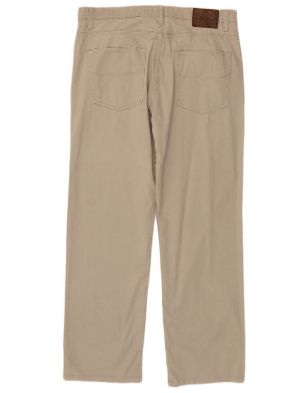 Marks & Spencer Mens Blue Harbour Straight Casual Παντελόνι W34 L29 Beige