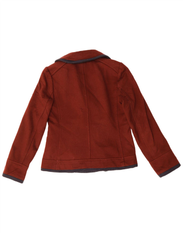 J. Crew Γυναικείο Παλτό μπιζελιού μεγάλου μεγέθους US 2 XS Μαλλί βυσσινί