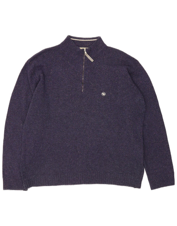 Murphy & Nye Ανδρικά Sailwear με φερμουάρ πουλόβερ XL Navy Blue Flecked