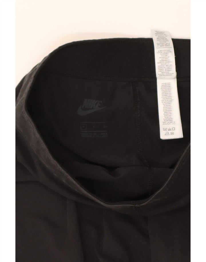 Γυναικεία γραφικά κολάν Nike UK 8 Μικρό μαύρο βαμβακερό