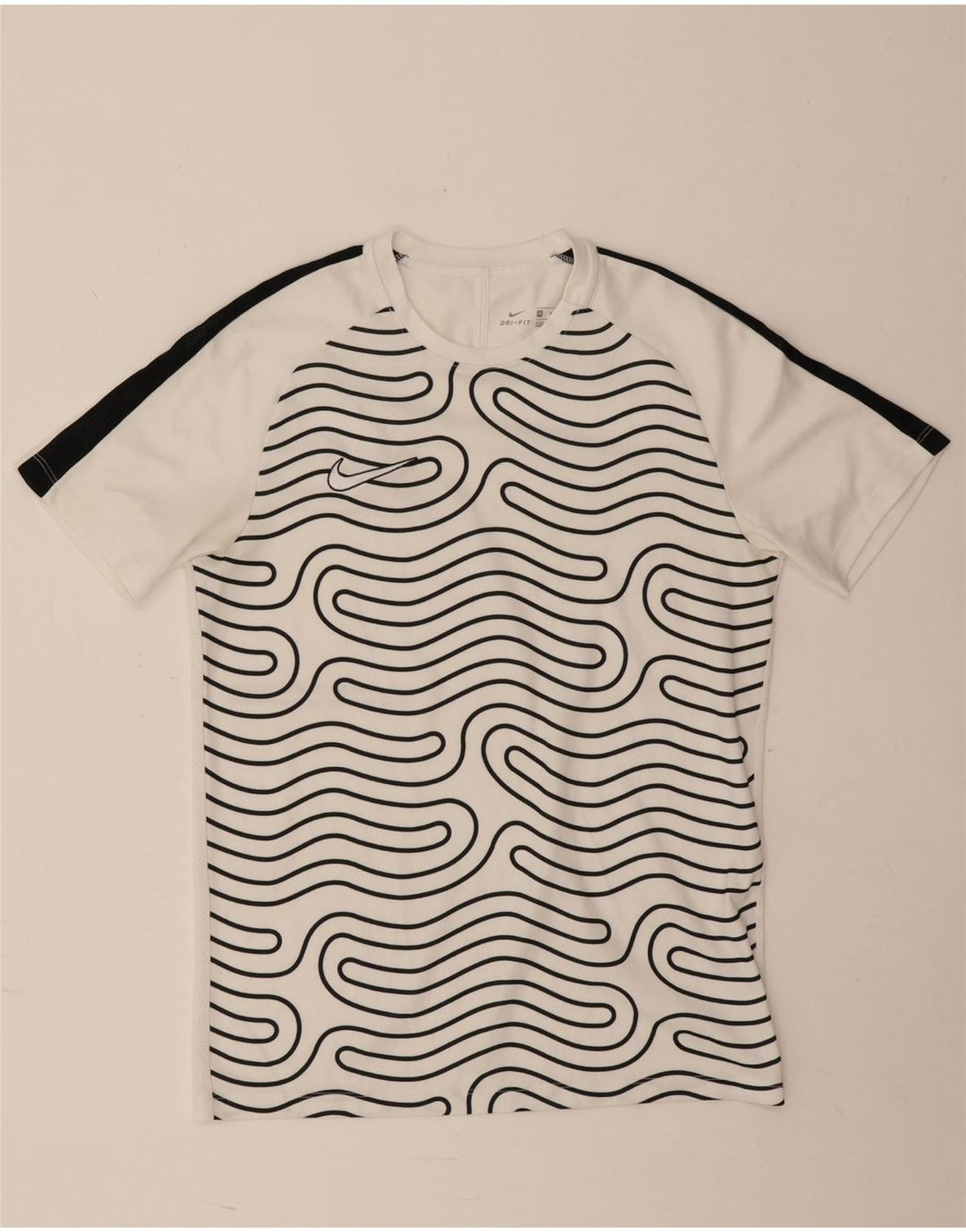 Μπλουζάκι Nike ανδρικό Dri Fit με αφηρημένο μοτίβο πάνω από μεσαίο λευκό χρώμα