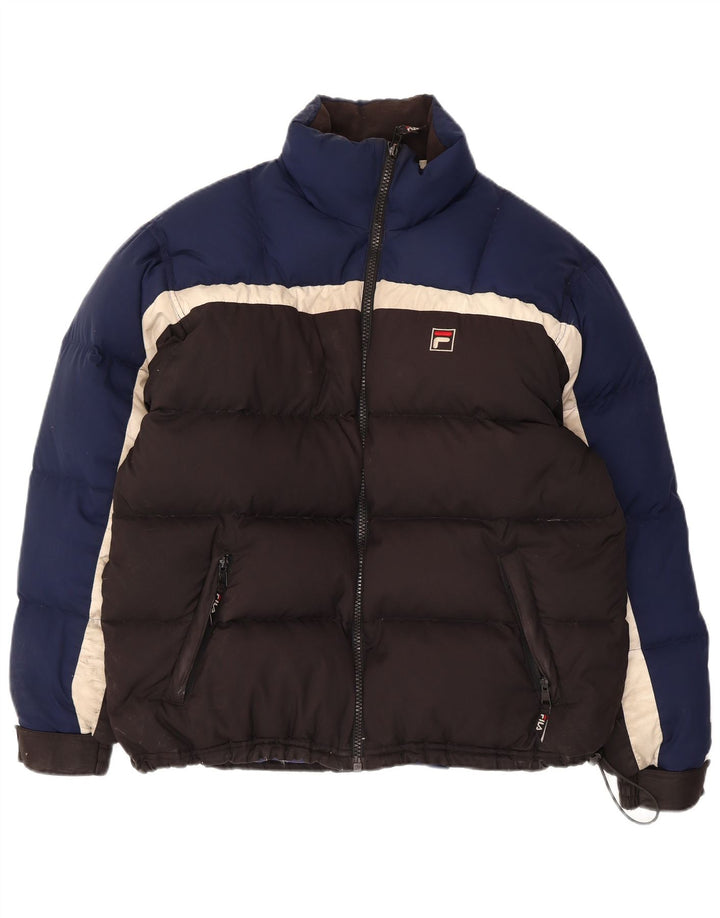 Fila Ανδρικό μπουφάν με επένδυση UK 36 Small Black Colourblock Polyester