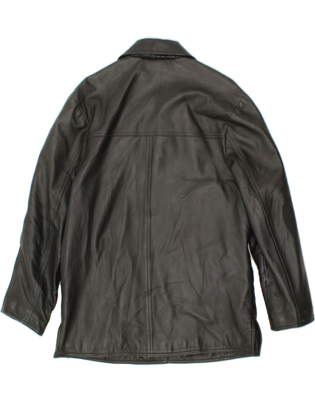 AUGUSTUS Womens Leather Jacket UK 16 Large Black Leather Vintage Augustus and Second-Hand Augustus from Messina Hembry 