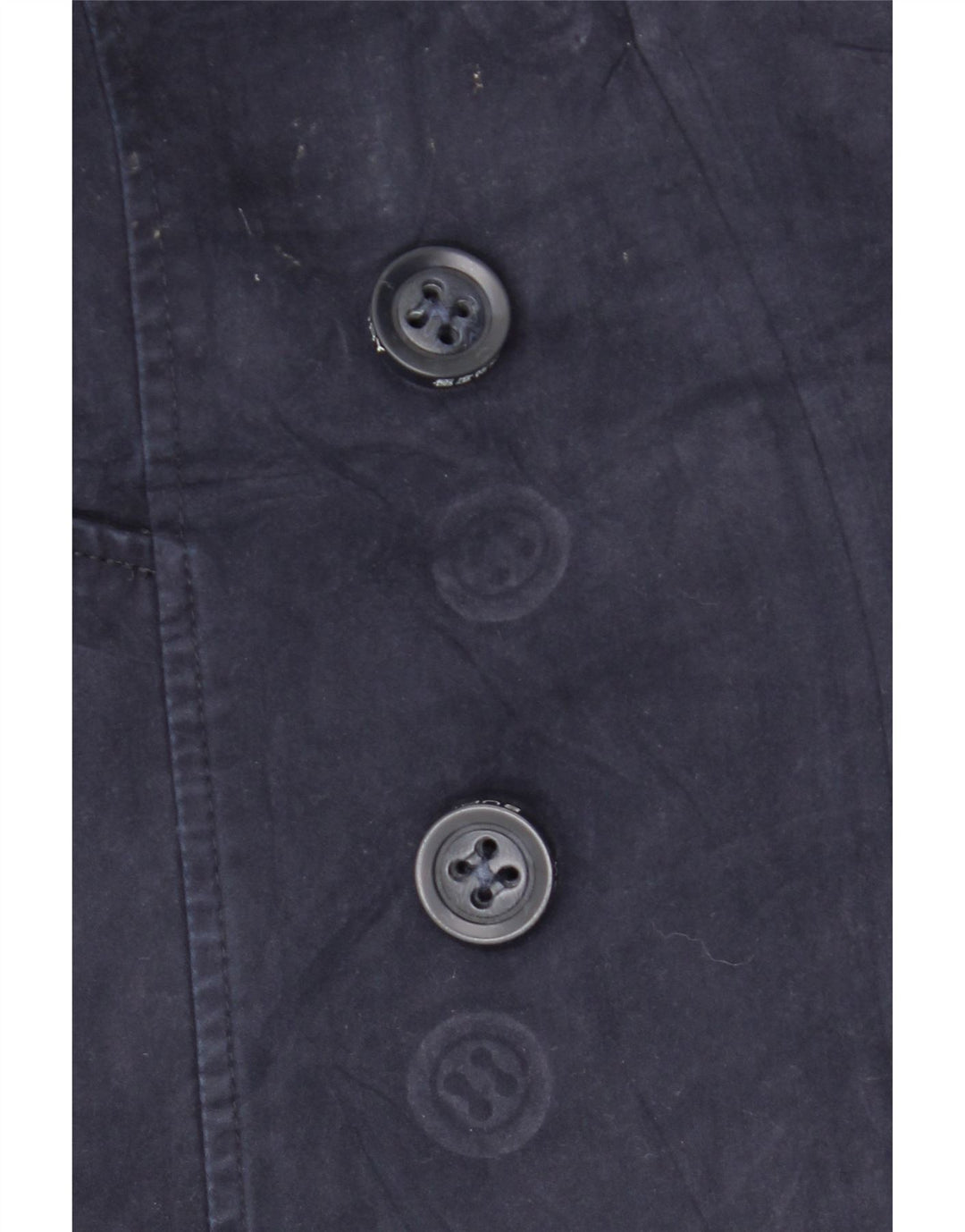 Superdry Γυναικείο παλτό μπιζελιού UK 6 XS Navy Blue Cotton