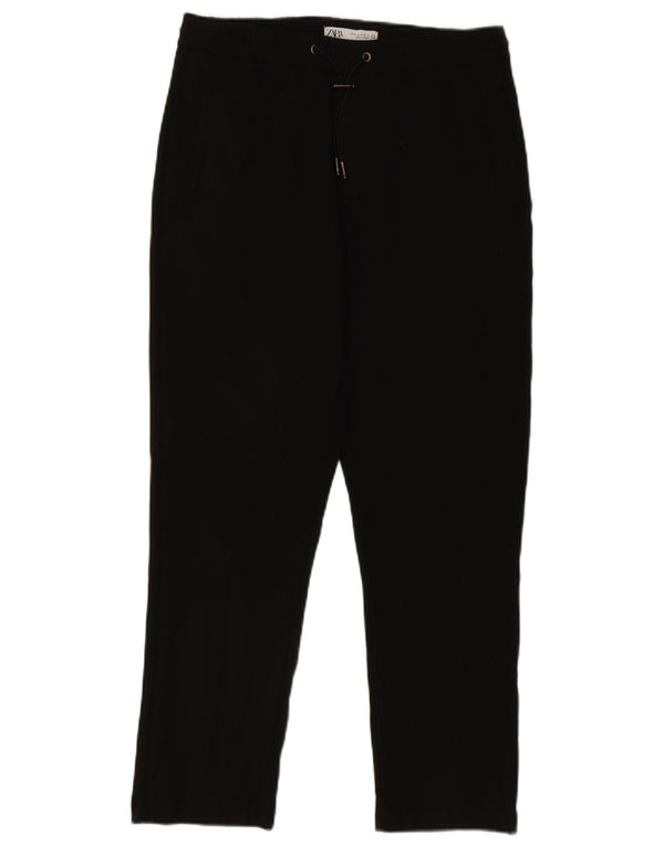 Zara Mens Straight Chino Trousers Medium W32 L27 Black