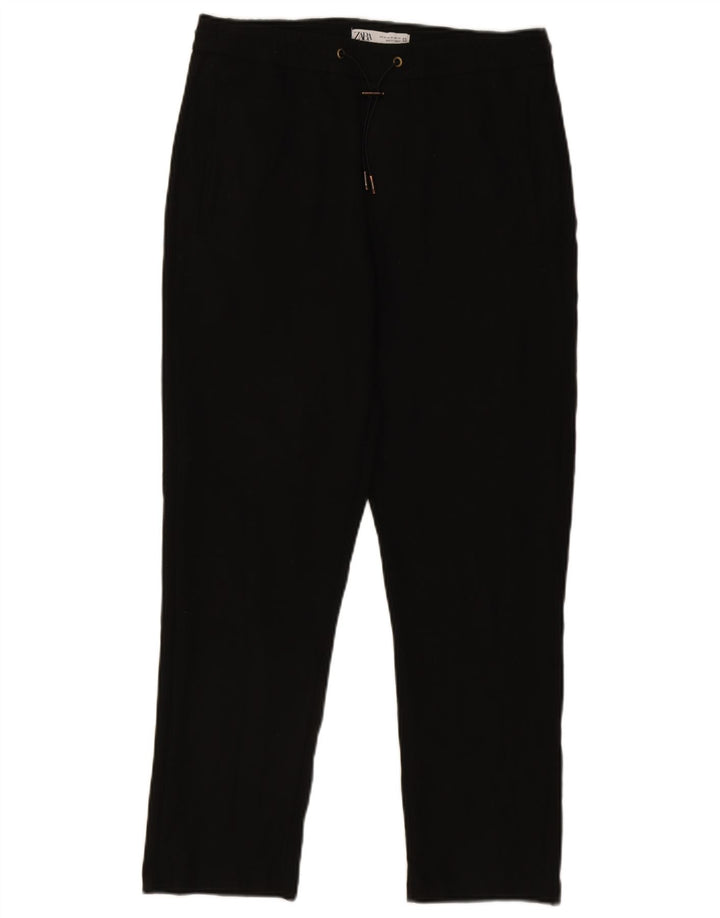 Zara Ανδρικό ίσιο παντελόνι Chino Medium W32 L27 Μαύρο