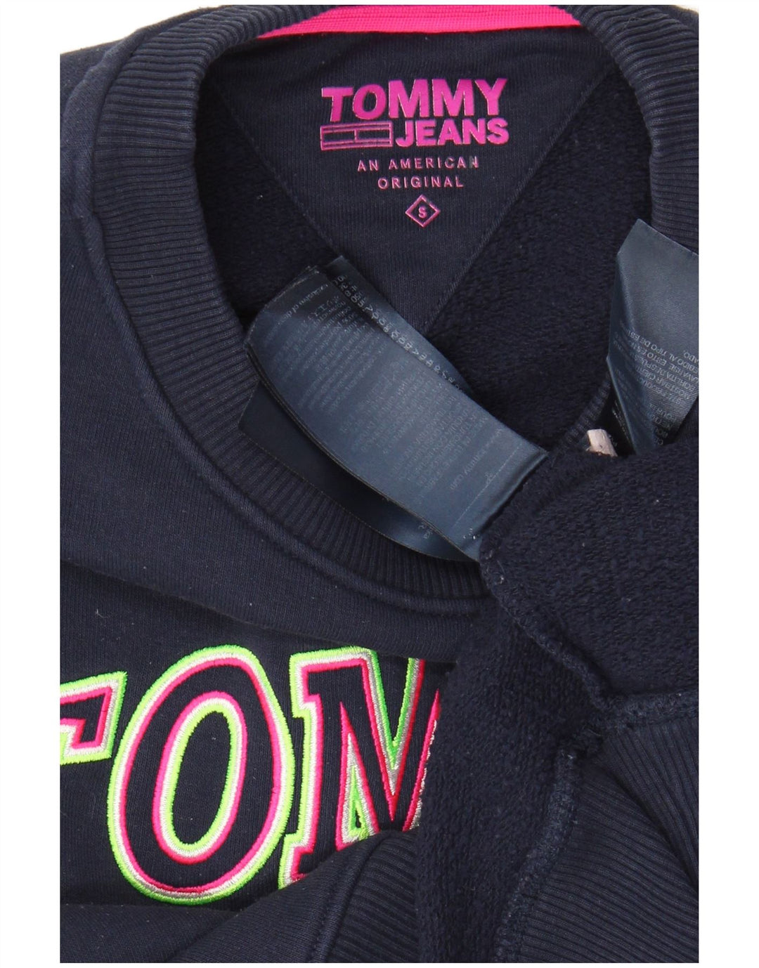 TOMMY HILFIGER Γυναικεία φούτερ Crop Jumper UK 10 Small Navy Blue