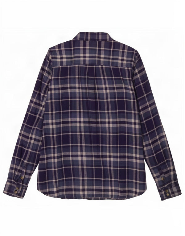 Fat Face Γυναικείο πουκάμισο Classic Fit UK 12 Medium Navy Blue Check Cotton