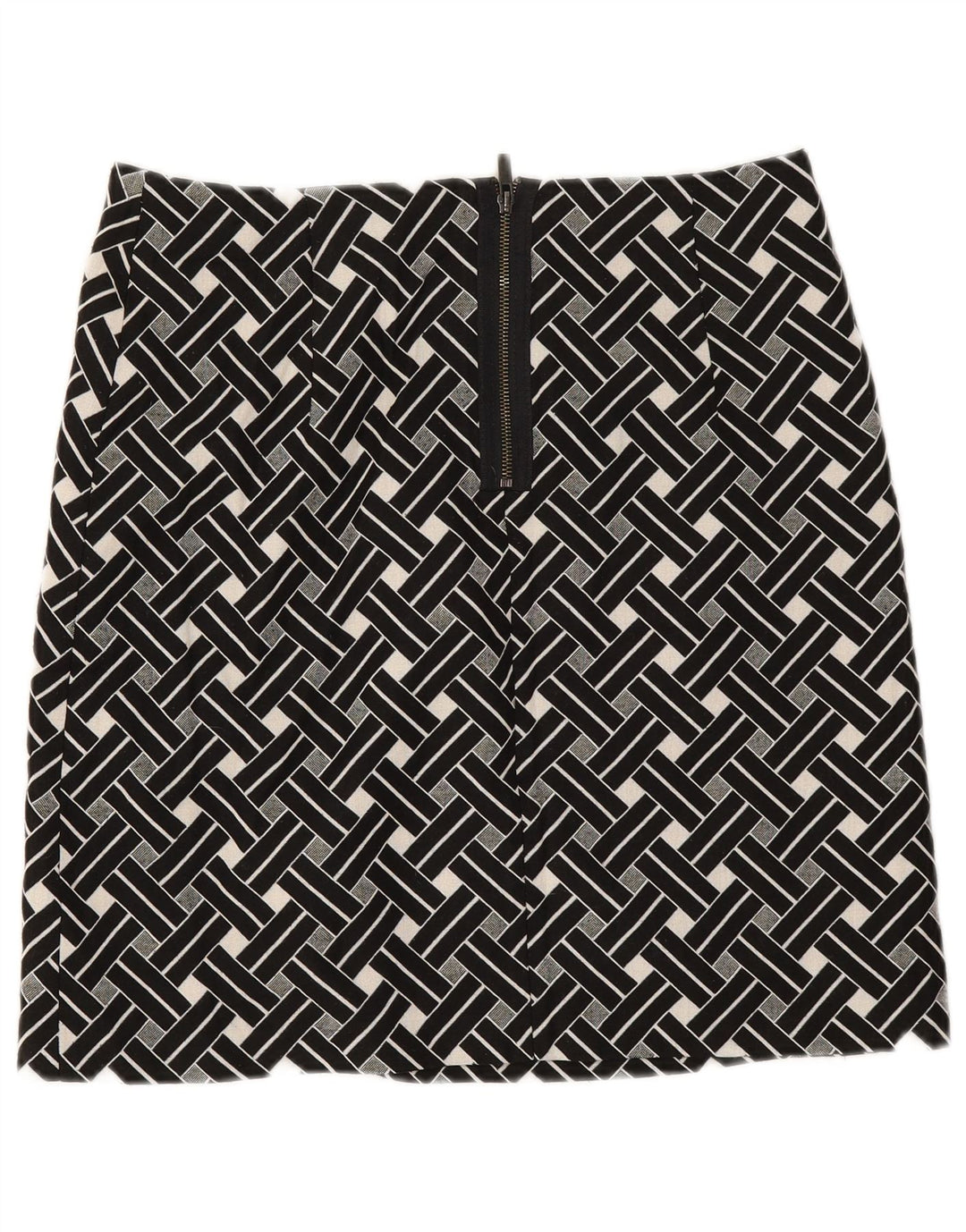 Marks & Spencer Γυναικεία ίσια φούστα UK 12 Medium W32 Μαύρη γεωμετρική