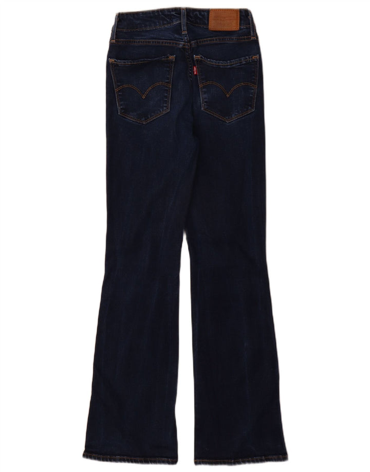 Levi's Womens 725 Bootcut Jeans W25 L30 Navy Blue Lyocell