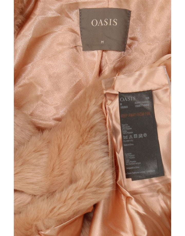 Oasis Γυναικείο Μπουφάν από Faux Fur UK 14 Medium Pink Acrylic