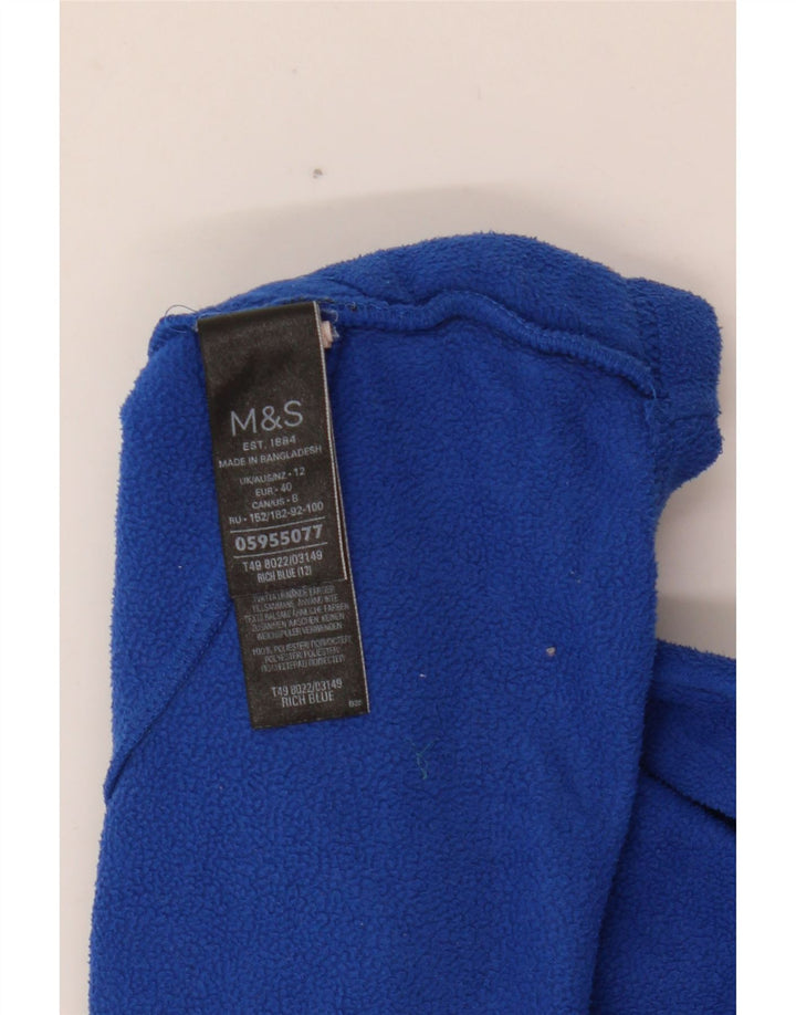 Marks & Spencer Γυναικείο Fleece Jacket UK 12 Medium Blue Polyester