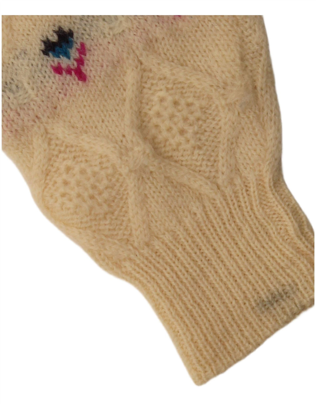 WALBUSCH Γυναικείο πουλόβερ με λαιμό χελώνα UK 16 Large Beige Fair Isle