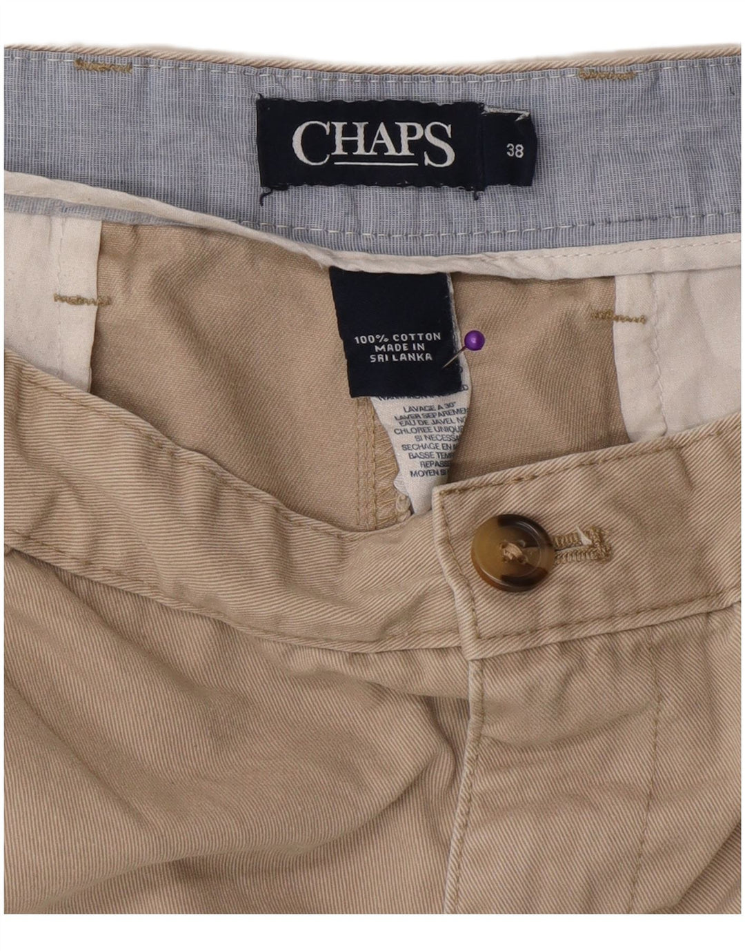 Chaps Ανδρικό σορτς Chino W38 XL Μπεζ βαμβακερό