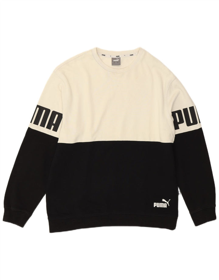 Ανδρικό γραφικό φούτερ Puma Jumper σε μεγάλο λευκό χρώμα, βαμβακερό