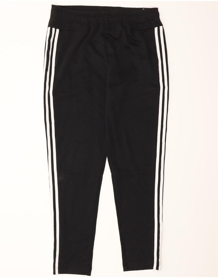 Ανδρική αθλητική φόρμα ADIDAS Παντελόνι από μεσαίο μαύρο πολυεστέρα