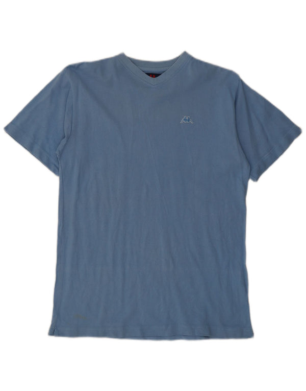 Kappa Ανδρικό T-Shirt Top Μικρό Μπλε Βαμβακερό