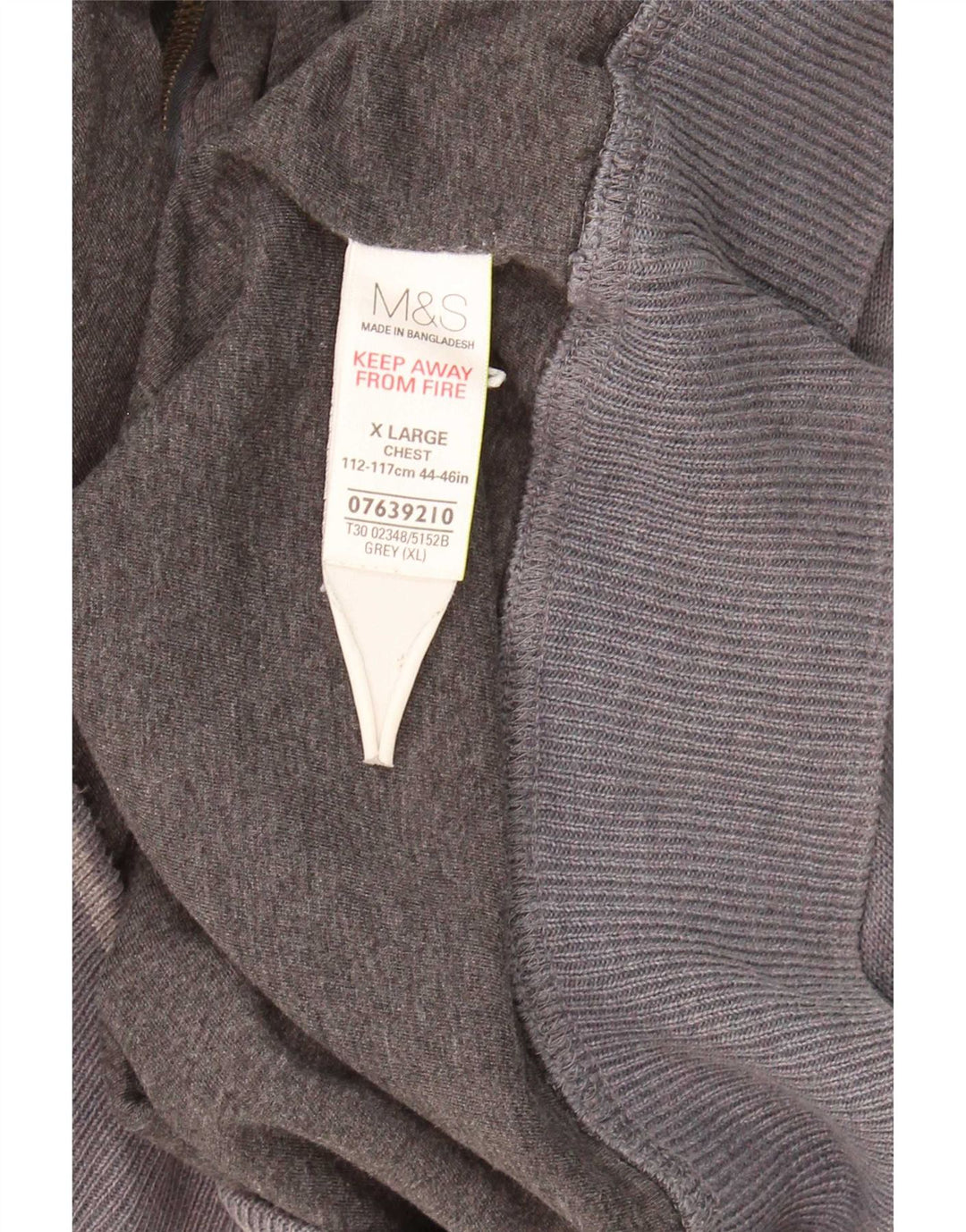 Ανδρικό πουλόβερ ζακέτα Marks & Spencer XL Γκρι βαμβακερό