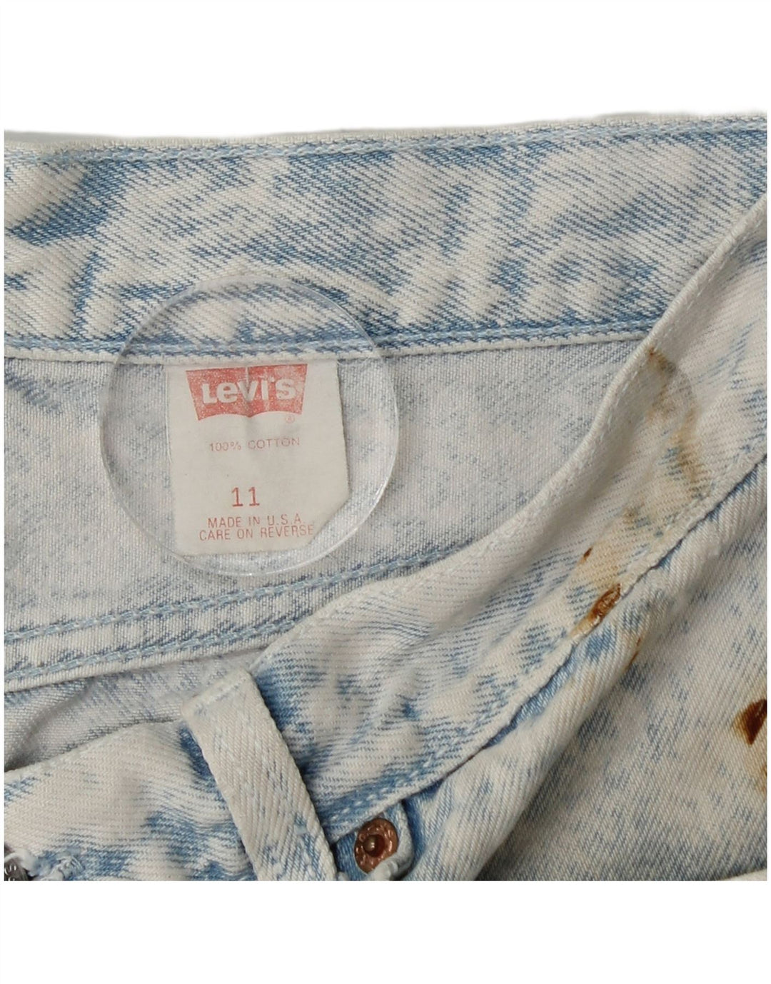 LEVI'S Womens Denim Shorts US 11 Large W28 Blue Cotton