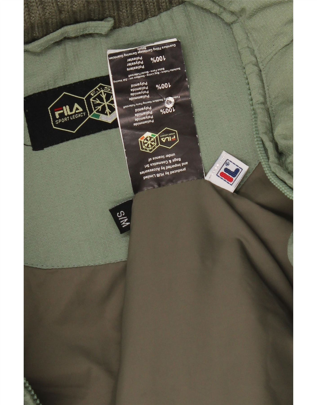 Fila Ανδρικό μπουφάν με κουκούλα UK 36 Small Green Polyamide