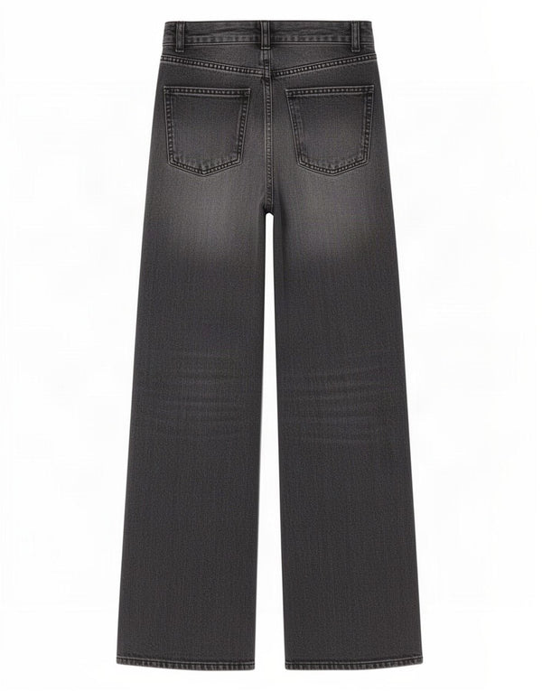 Zara Γυναικείο Wide Leg Jeans EU 36 XS W26 L32 Γκρι