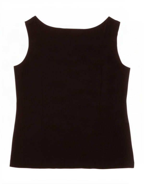 Marks & Spencer Γυναικεία Αμάνικη Μπλούζα Τοπ UK 18 XL Μαύρη βισκόζη