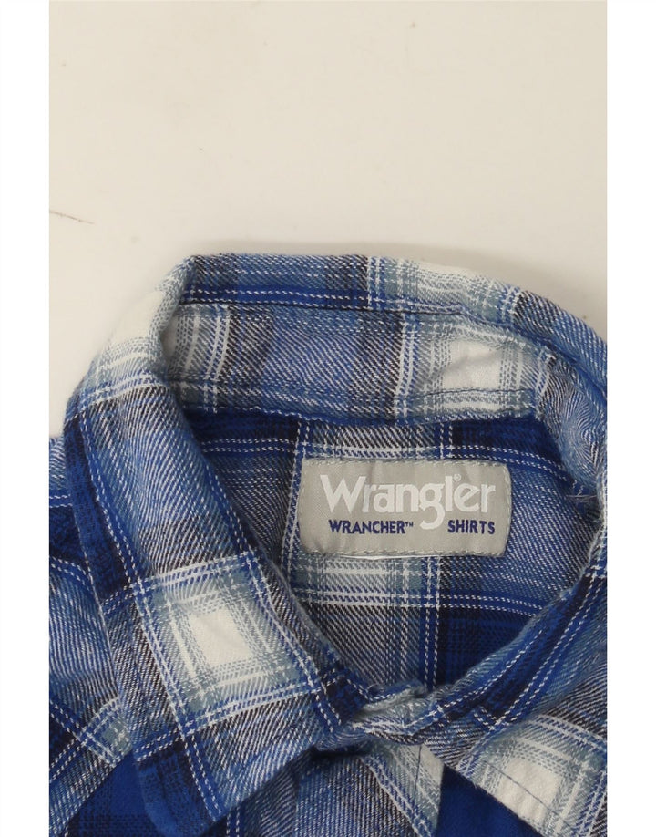 Ανδρικό φανελένιο πουκάμισο Wrangler μεγάλο μπλε καρό