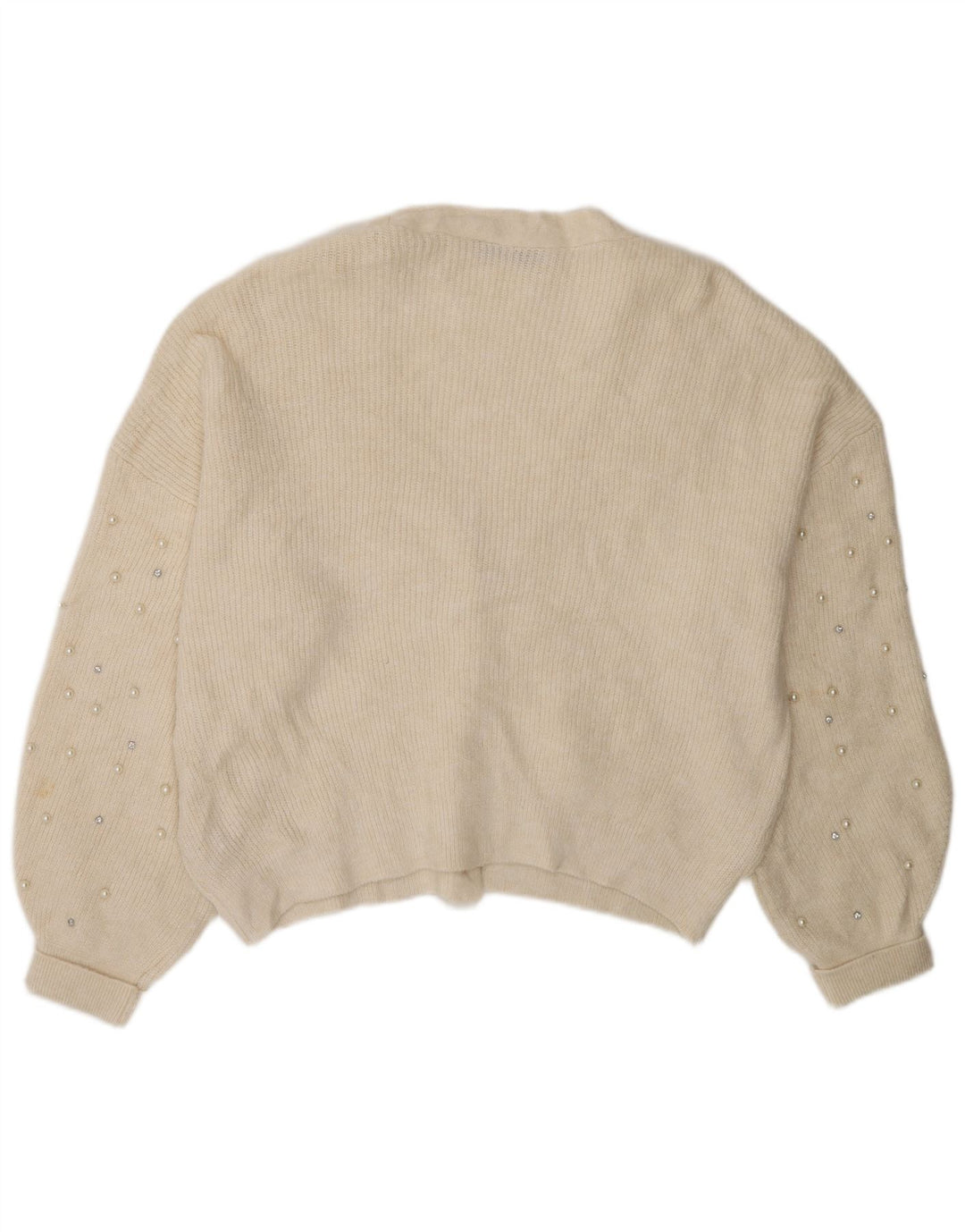 Marks & Spencer Γυναικείο πουλόβερ με ζακέτα UK 16 Large Off White